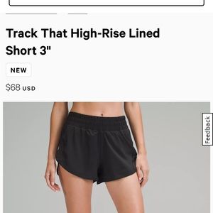 Lululemon Royal Blue High Rise Shorts
